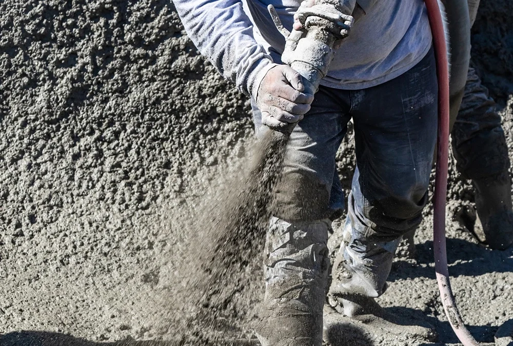Betonlövés támfalak építéséhez